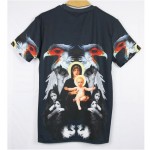 Black Mary Jesus Angels Short Sleeves Mens T-Shirt